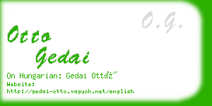 otto gedai business card